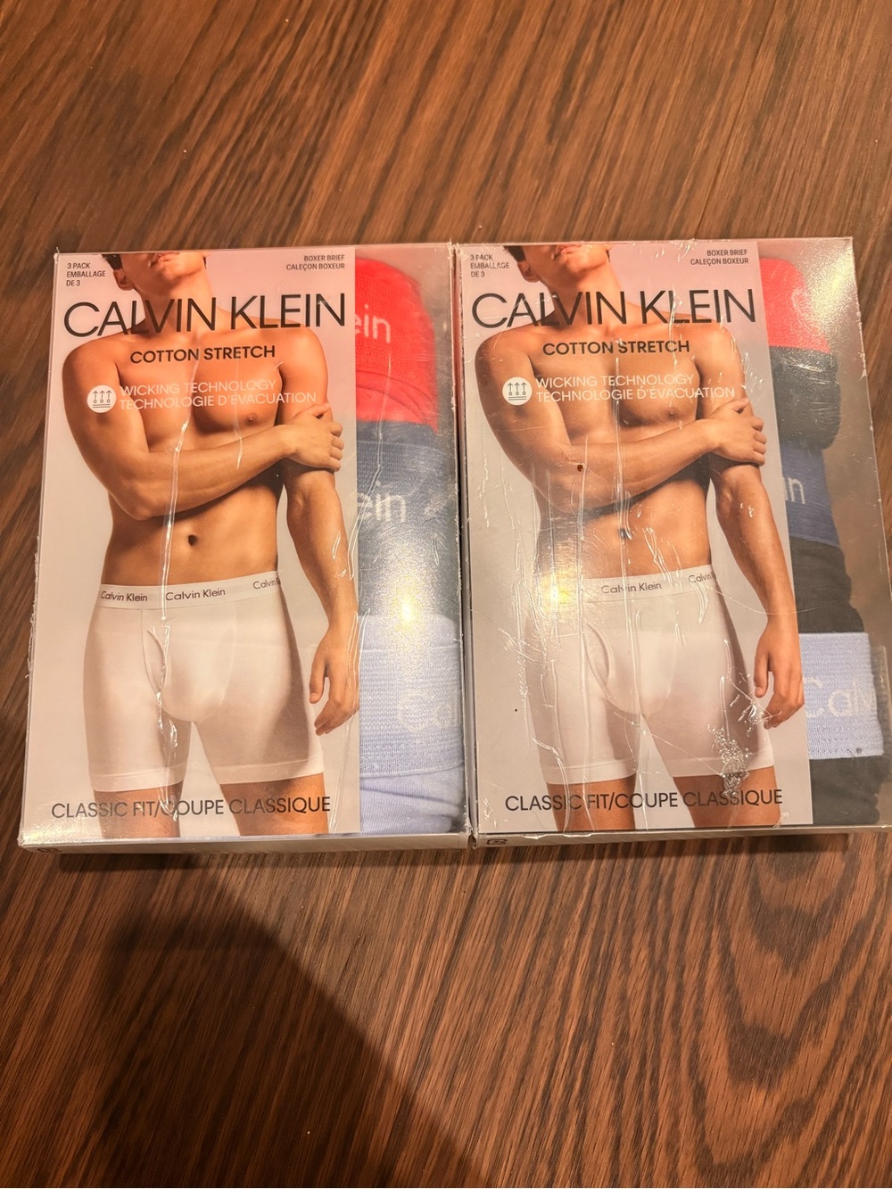 Calvin Klein Cotton Stretch Boxer Brief 3-Pack - White, Red, Light Blue